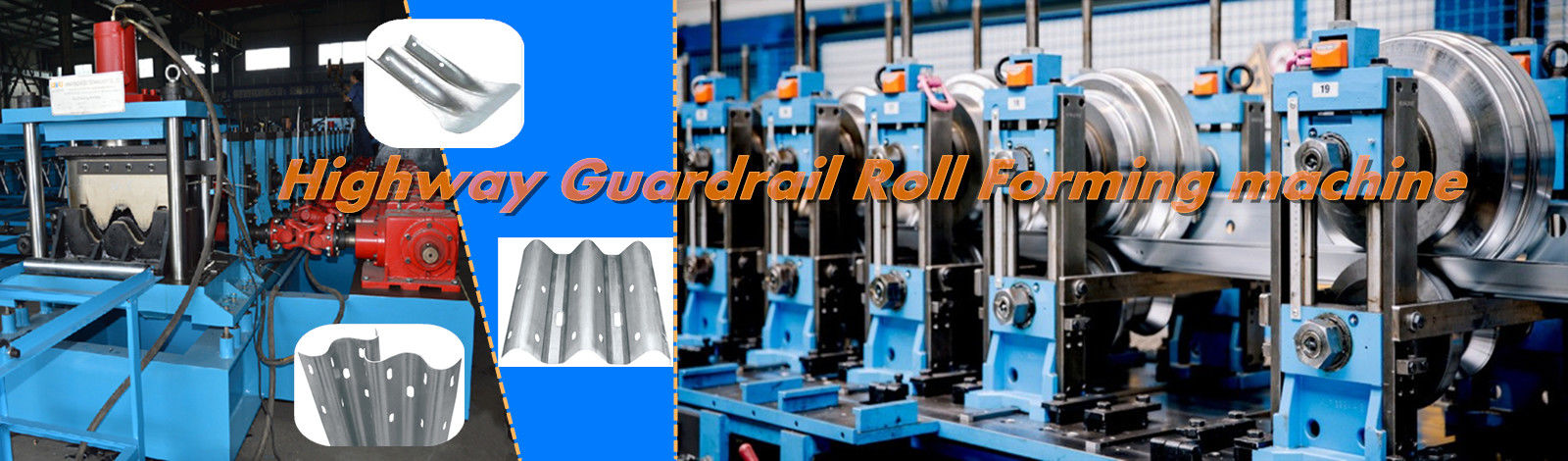 Highway Guardrail Roll Forming Machine , Sheet Metal Roll Forming Machines